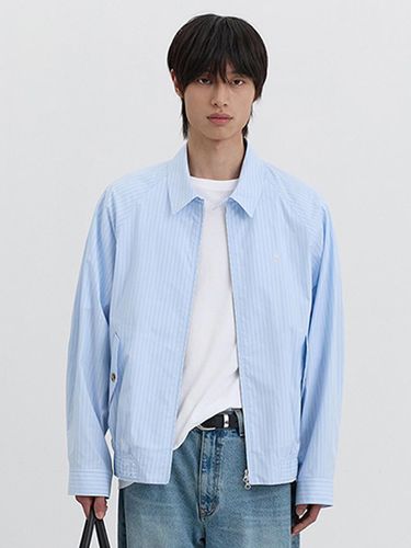 UNISEX SUMMER HARRINGTON STRIPE JACKET [SOFT BLUE] (UDJU5B122B1) - Dunst for MEN - Modalova