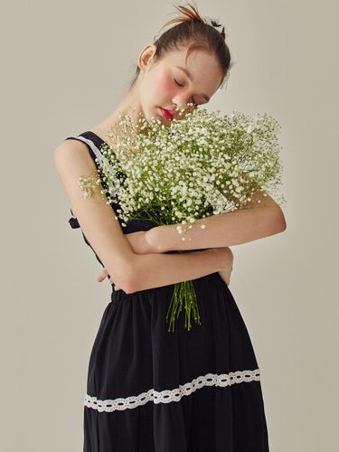 Lace Point Tiered Long Dress - VIKINIVENDER - Modalova
