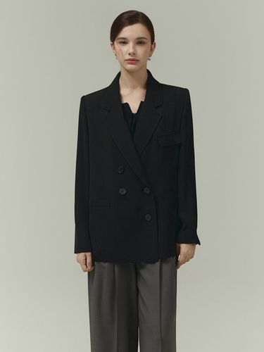 Unbalanced Button Double Blazer (ITP4YJK930) (2COLOR) - IT MICHAA - Modalova