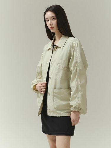 Embroidered Lettering Detail Coach Jacket (ITP3WJK300) (2COLOR) - IT MICHAA - Modalova