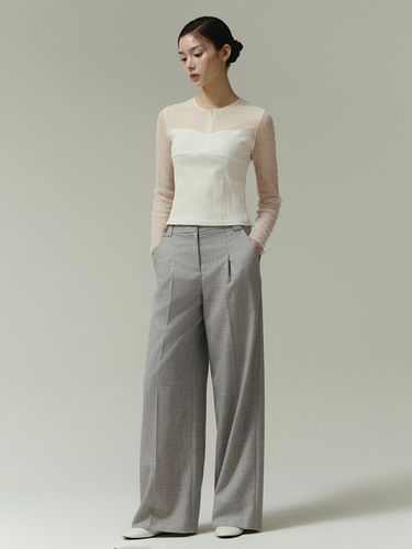 Stitch Detail Wide Pants (ITP3WPT710) (2COLOR) - IT MICHAA - Modalova