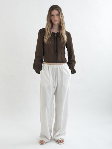 Banding Wide Pants [Ivory] - ARCHAIC - Modalova