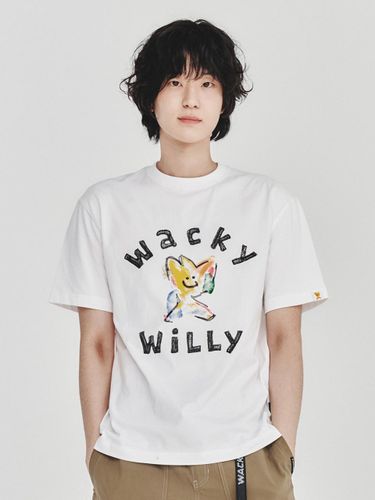 ★Wacky WiLLy★ Bird Graphic Long Sleeve T-Shirt White ☆Wacky WiLLy☆ Bird Graphic Long Sleeve T-Shirt White mens