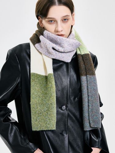 Colour Block Muffler [GREEN] - KIMZISU - Modalova