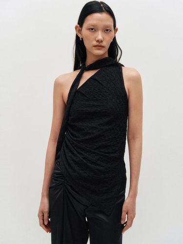 One Shoulder Lace Top [BLACK] - KIMZISU - Modalova