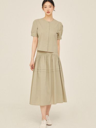 Puff Sleeve Crop Blouse (GP5P0BL541) - JJ JIGOTT - Modalova