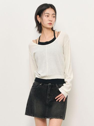 Boucl Layered Pullover Sweater [IVORY] (WBE1L05519) - GENERAL IDEA - Modalova