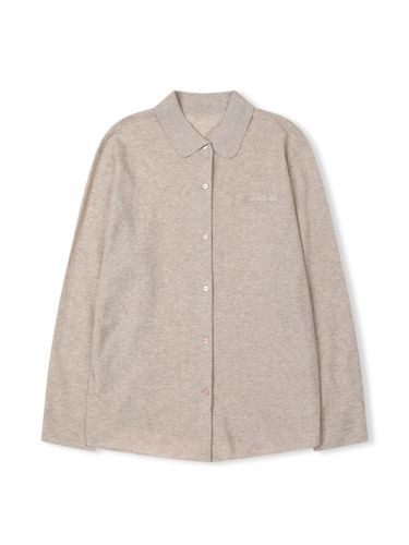 Classy Soft Collar Cardigan [Beige] - deiiiibydeiiii - Modalova