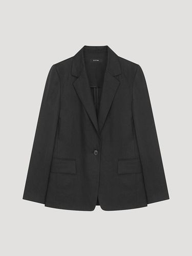 Linen Single One-Button Jacket (AWWJKP21010) [BK] - SISTINA - Modalova