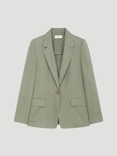 Linen Single One-Button Jacket (AWWJKP21010) [KH] - SISTINA - Modalova