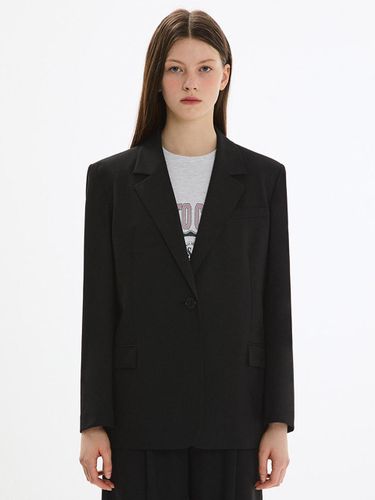 Modern Single One-Button Setup Blazer (AWSJKP21020) [Black] - SISTINA - Modalova