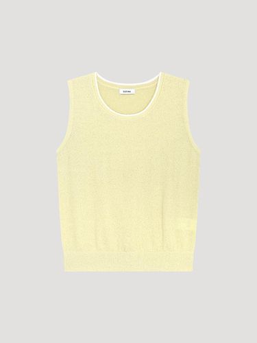 Color Block Sleeveless Knit Sweater (ASKPOP21010) [LY] - SISTINA - Modalova