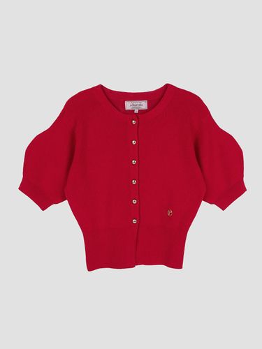 VOLUME SLEEVE HALF CARDIGAN [RED] - ROLAROLA - Modalova
