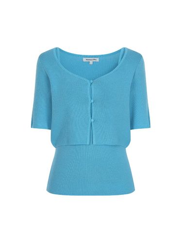Sleeveless Set Snap Button Cardigan (OH5MP3590) - OLIVE DES OLIVE - Modalova