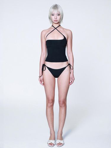 Nati Asymmetric Tank Bikini [Black] - AMUN - Modalova