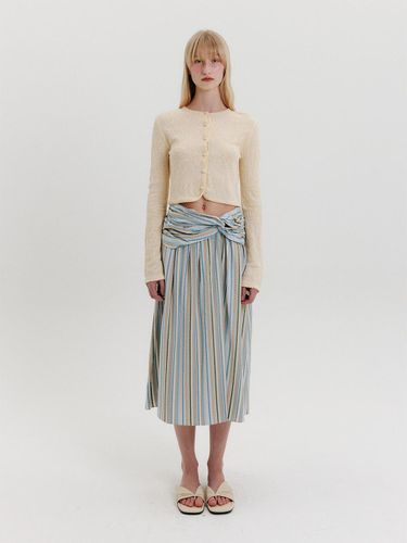 Knotted Shirring Skirt [Multi] - EENK - Modalova