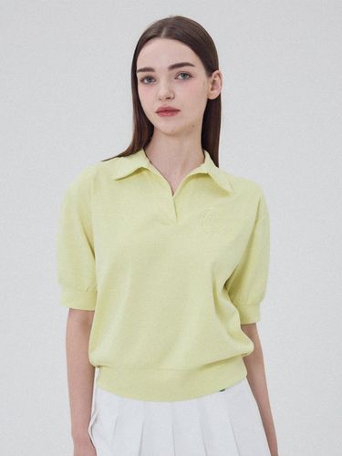 Rookie Open Collar Neck Quick-Dry T-shirt [YELLOW] - MONBIRDIE - Modalova