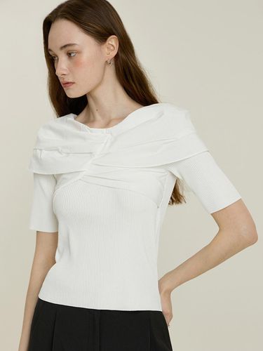 ITSMYSHA Textured Color Block Knit Top [2 COLORS] (ITP5YPO870) - IT MICHAA - Modalova