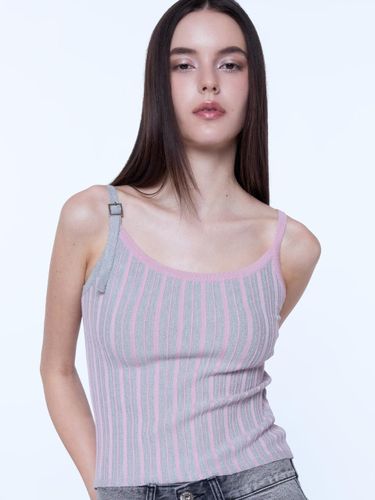 Color Block Knit Sleeveless Tank [Pink] - INSTANTFUNK - Modalova
