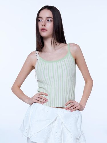 Color Block Knit Sleeveless Tank [Light Green] - INSTANTFUNK - Modalova