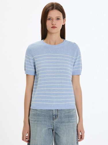 Striped Boucl Knit Sweater (ASKPOP21100) - SISTINA - Modalova