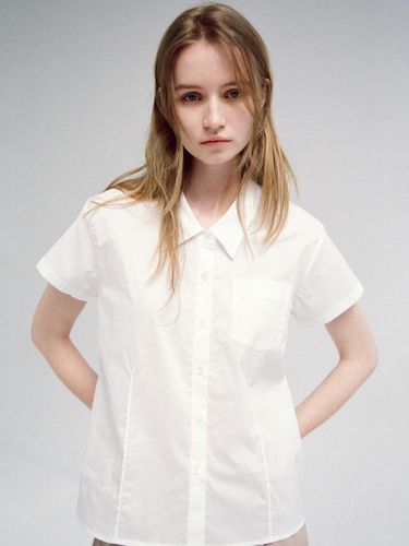 Cotton Pintuck Half Shirt [White] - FACADE PATTERN - Modalova