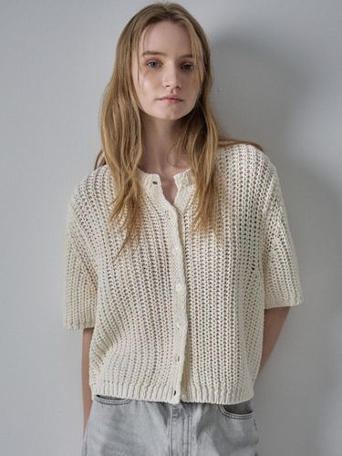 Paper Half Sleeve Cardigan [] - FACADE PATTERN - Modalova