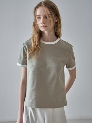 Ringer Cotton T-shirt [4colors] - FACADE PATTERN - Modalova