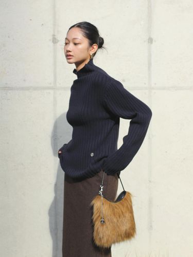 Ribbed Turtleneck Knit Sweater () - hmode - Modalova
