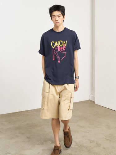 CIN CIN Regular Short Sleeve T-shirt [NAVY] (SBE2U01009) - GENERAL IDEA - Modalova