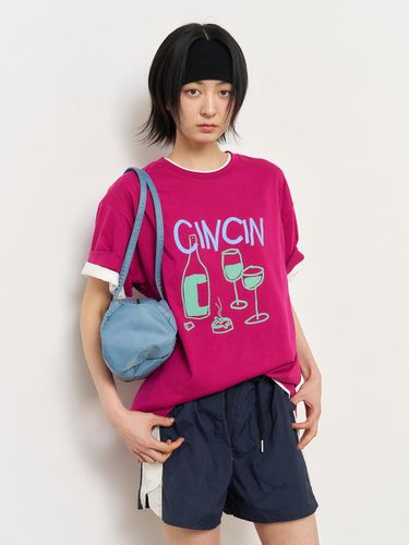 CIN CIN Regular Short Sleeve T-shirt [PURPLE] (SBE2U01009) - GENERAL IDEA - Modalova
