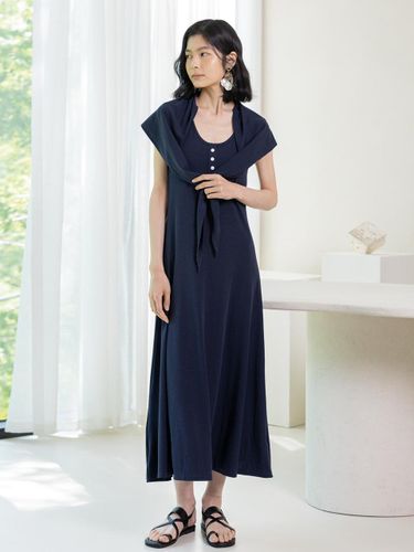LS Sleeveless Button Dress [2color] - LANGSON - Modalova