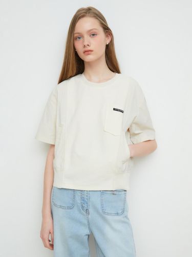 Textured Block Pocket Crop T-shirt (GR4A0TSR21) - JJ JIGOTT - Modalova