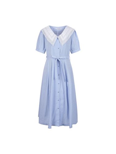 Lace Collar Long Dress (DW5MO316) - COIINCOS - Modalova