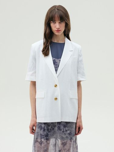 Single Two-Button Short Sleeve Blazer (EMP5WJK010) - E.B.M (Edition by Michaa) - Modalova