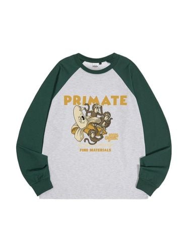 Raglan Overfit Long Sleeve T-shirt [Green] - PRIMATE - Modalova