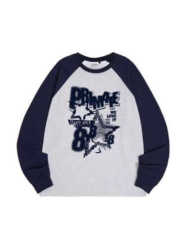 Raglan Overfit Long Sleeve T-shirt [Navy] - PRIMATE - Modalova