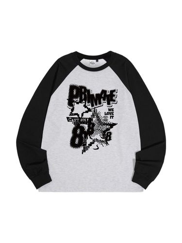 Raglan Overfit Long Sleeve T-shirt [Black] - PRIMATE - Modalova