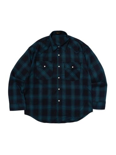 Flannel Oversized Check Shirt [Green] - Analogmood - Modalova