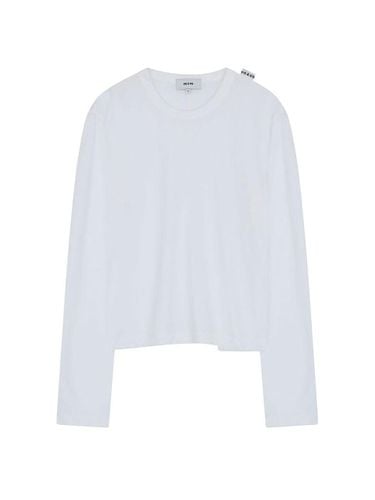 Cotton Long Sleeve Center Back Seam T-Shirt [] - VIS A VIS - Modalova