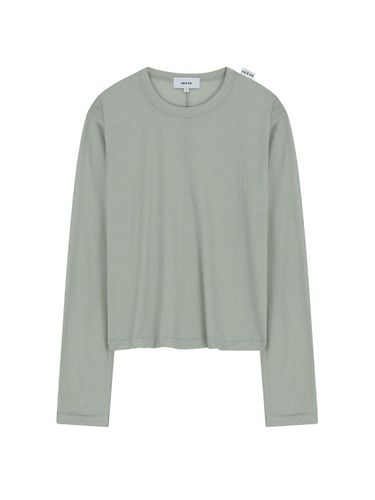 Cotton Long Sleeve Center Back Seam T-Shirt [] - VIS A VIS - Modalova