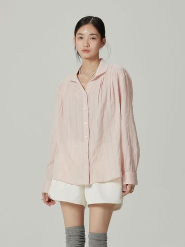 Pintuck Scallop Lace Round Collar Blouse [] - ITER - Modalova