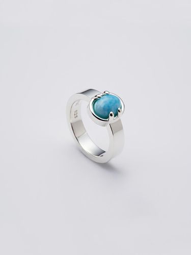 Natural Sterling Silver Larimar Ring - liersi - Modalova