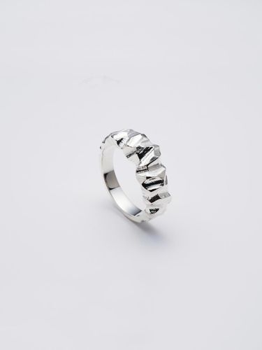 Sterling Silver Textured Genderless Ring - liersi - Modalova