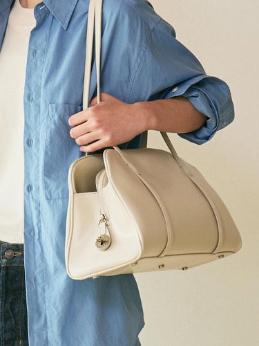 【monde monde】Classic Button Half Moon Nylon Bag_2colors Designer fashion, Seoul-fully created | W Concept