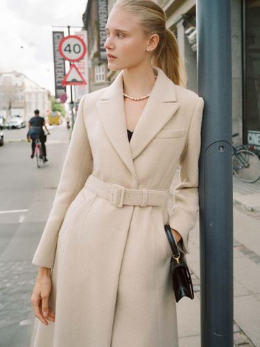 Double Breasted Belted Cashmere Blend Coat [] - BAU by Bride And You - Modalova