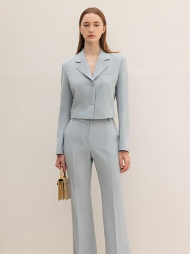 SET]LEVI Tailored short blazer + VASHTI Bootcut trousers (/Modern black/Ivory) - BAU by Bride And You - Modalova