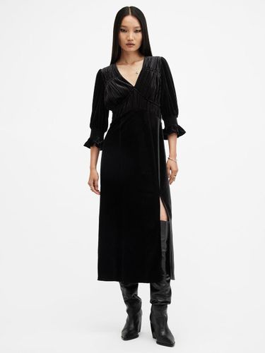 Velvet Midi Pleated Dress (W143DB-5) - AllSaints - Modalova