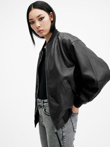 Leather Oversized Bomber Jacket (W008LB-5) - AllSaints - Modalova