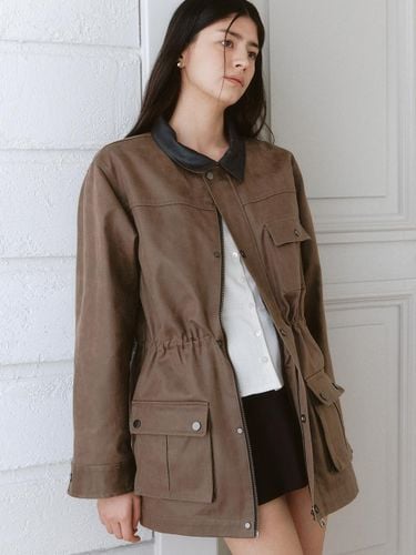 Suede Half Work Relaxed Fit Jacket [Brown] (1354) - ourcomos - Modalova